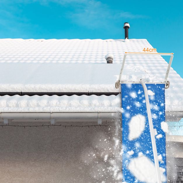 Snow Roof Rake with 5 Section Pole and Anti-slip Handle