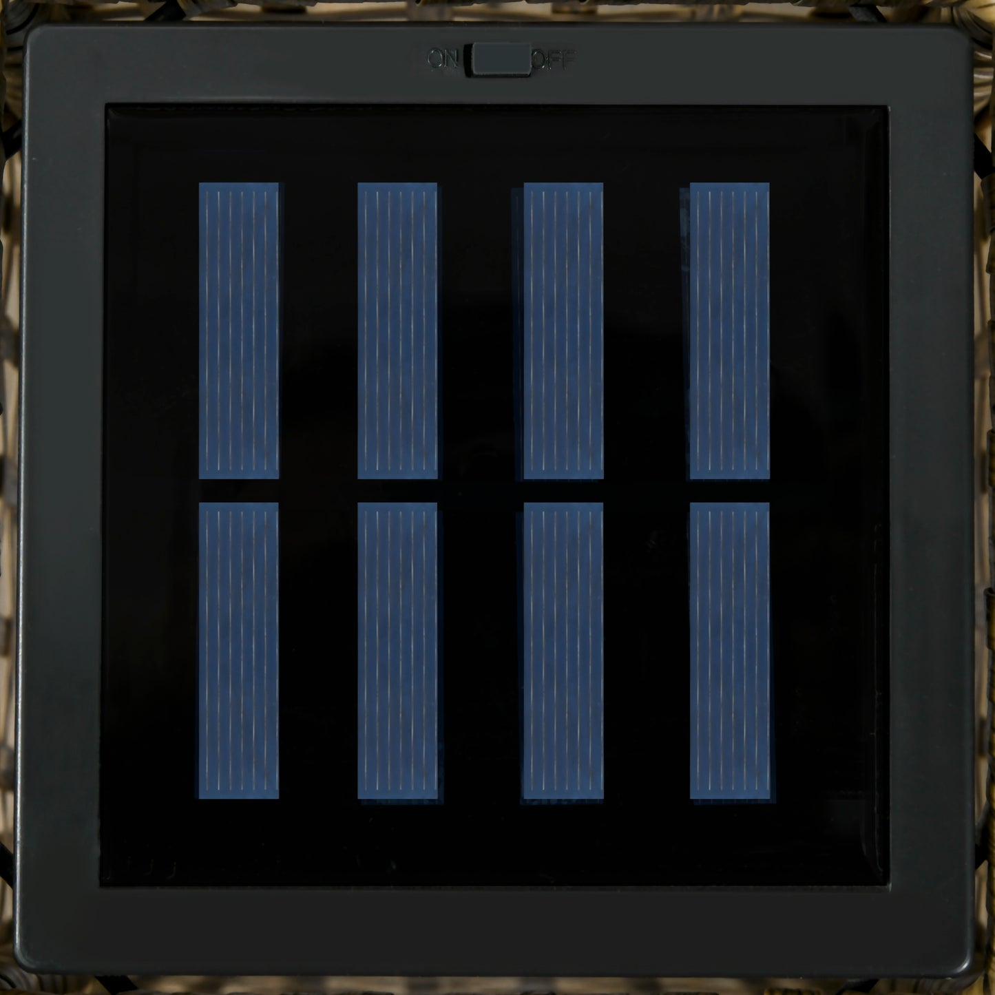 Outsunny Outdoor Rattan Solar Lantern, Brushed PE Wicker Patio Garden Lantern z automatycznym włączaniem/wyłączaniem Solar Powered LED Lights do użytku wewnątrz i na zewnątrz, na werandzie, podwórku, trawniku, dziedzińcu, w kolorze szarym