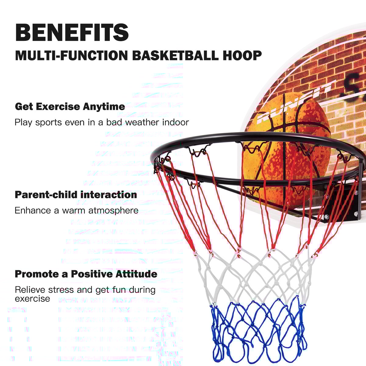 Mini Basketball Hoop for Door and Wall Wall Mounted Basketball Goal