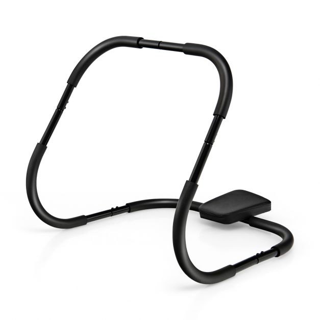 Portable AB Trainer Fitness Crunch Workout Exerciser with Headrest-Black