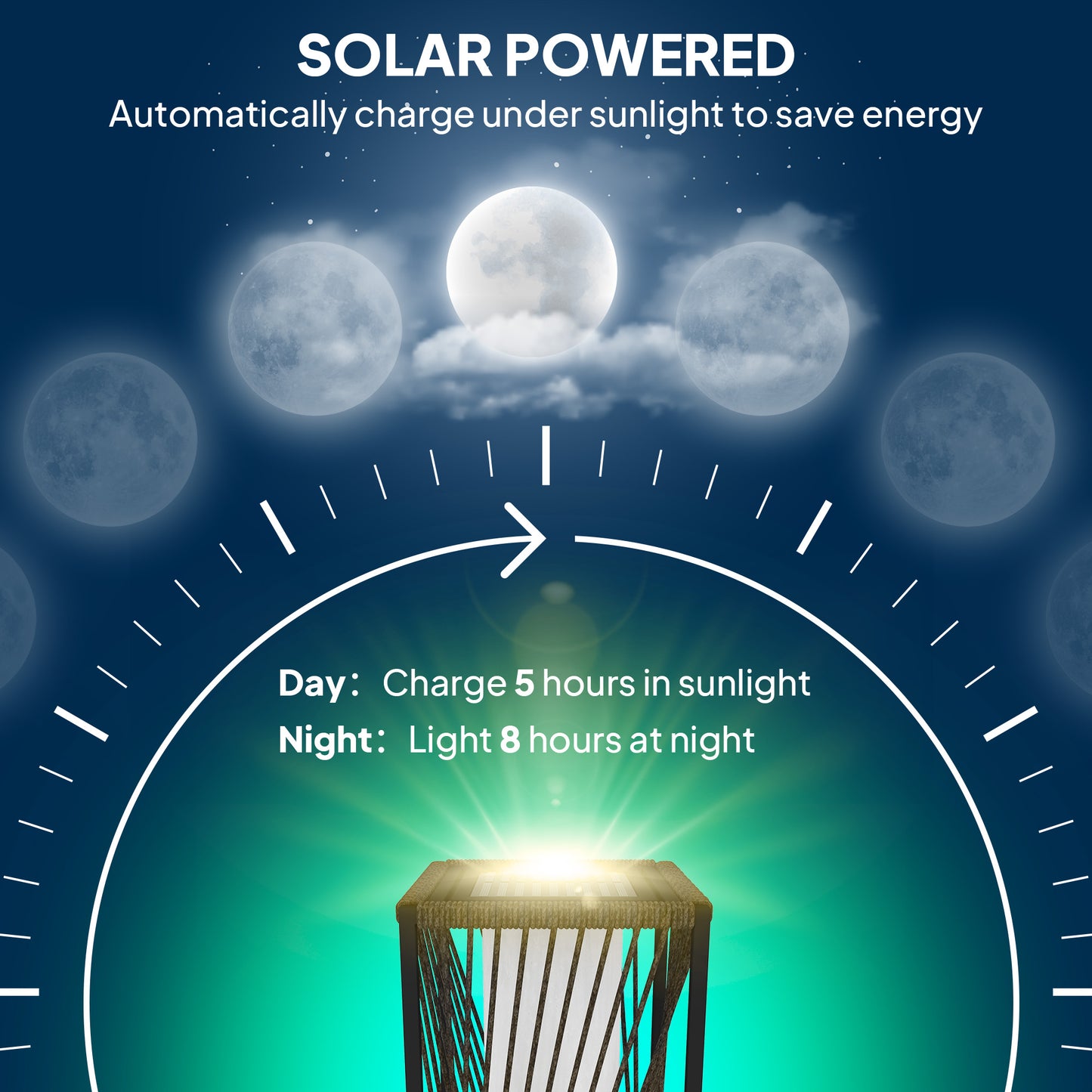 Outsunny Garden Rattan Lamp, 77 cm Tall Solar Rattan Floor Lamp, Solar Garden Light z automatycznym włączaniem/wyłączaniem świateł LED, IP44 Wodoodporny do użytku na zewnątrz, na ganku, ścieżce, tarasie, szary