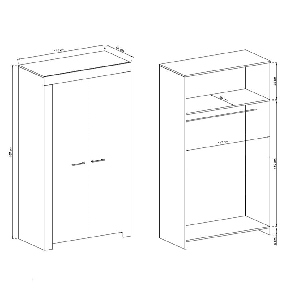Szafa Sky Hinged 110cm