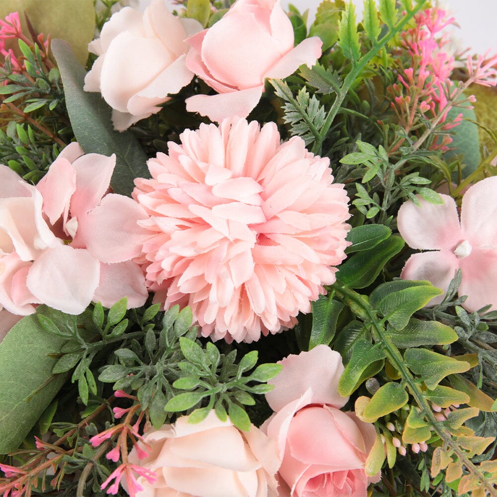 Rustic Assorted Flowers Heart-shaped Wreath Wedding Decoration