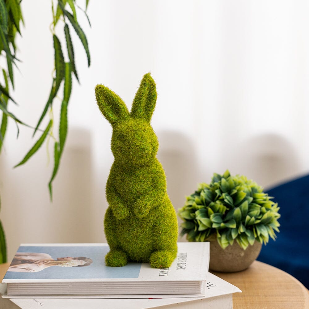 Moss Standing Bunny Rabbit Easter Garden Home Decoration