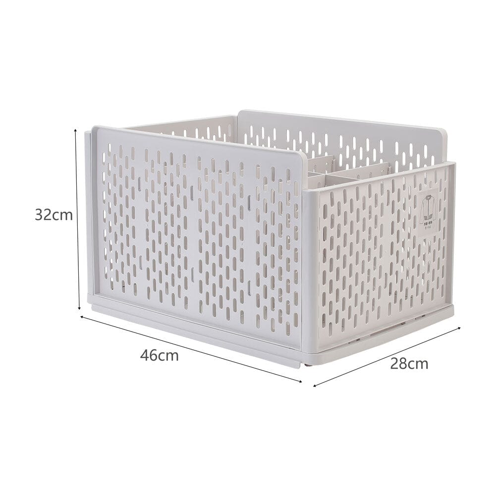 Plastic Stackable Clothes Storage Basket Drawer Organizer