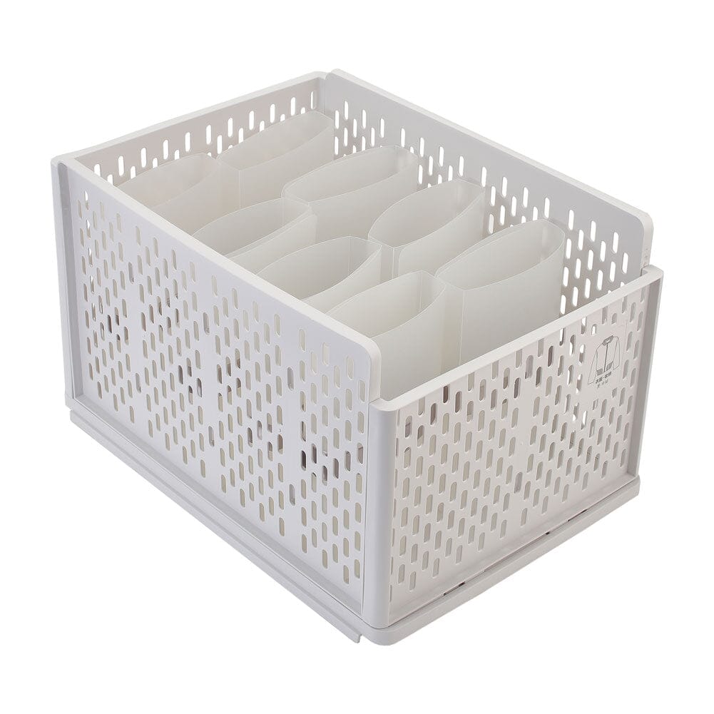 Plastic Stackable Clothes Storage Basket Drawer Organizer with Shirt Folders