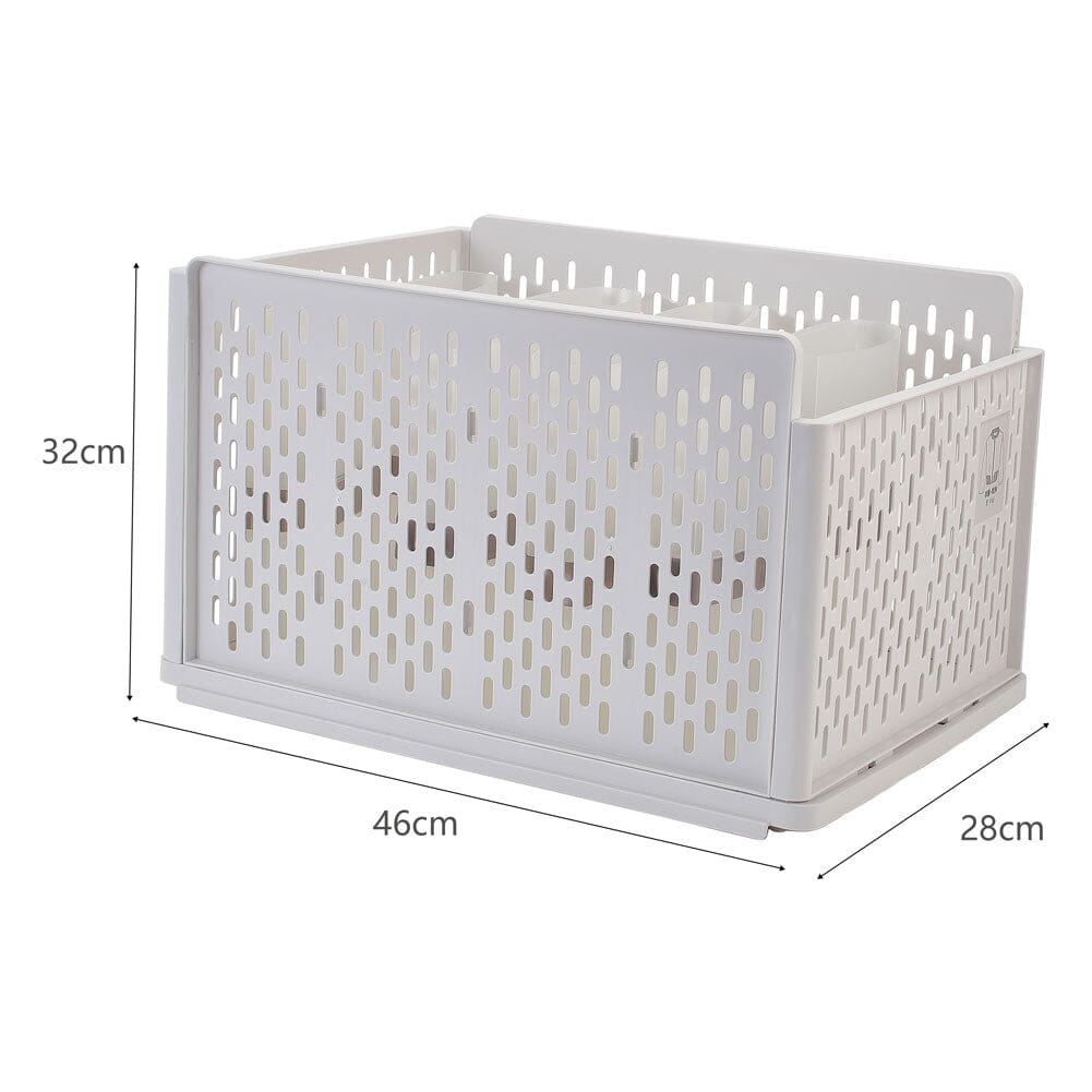 Plastic Stackable Clothes Storage Basket Drawer Organizer with Shirt Folders