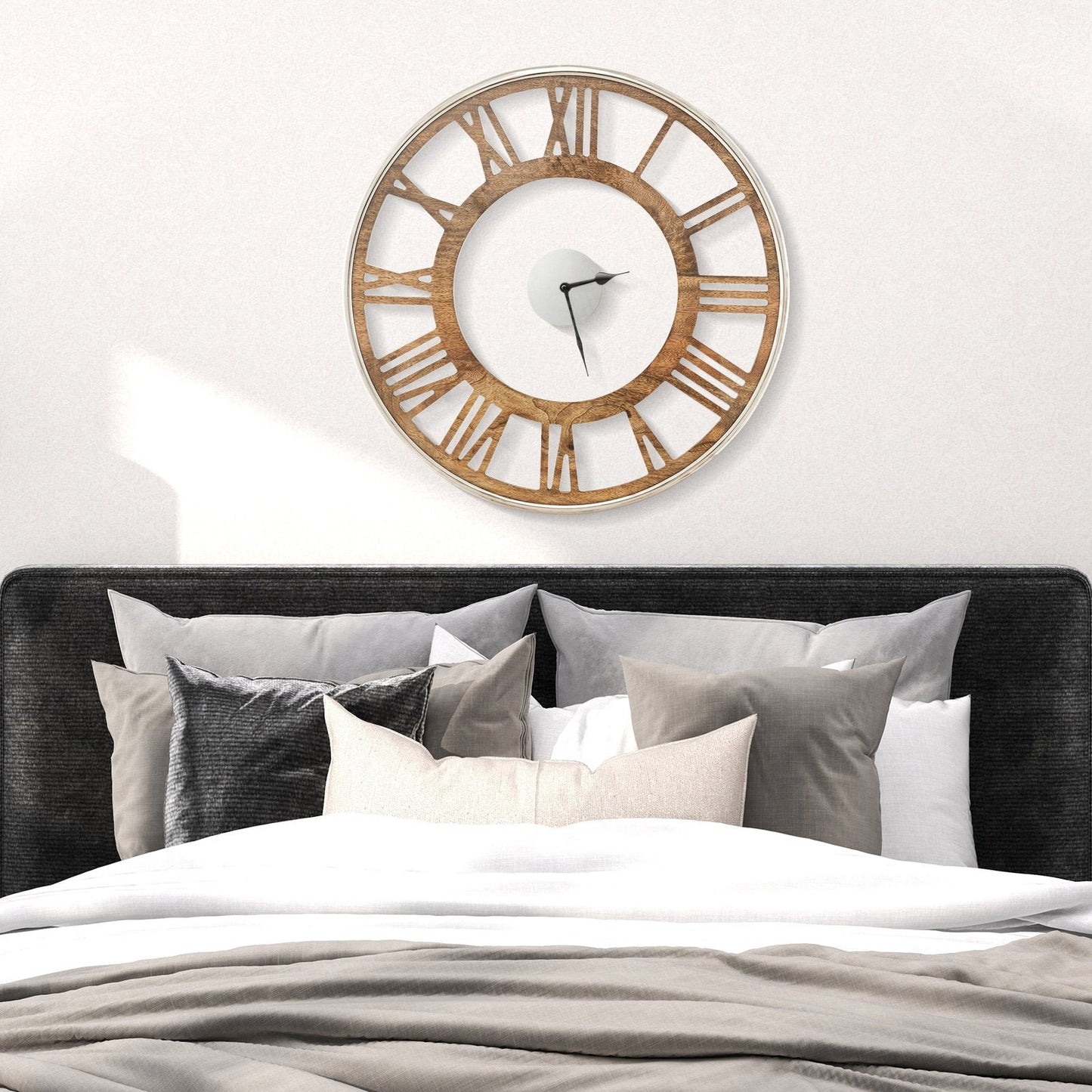 15.5/20 Inch Silent Wall Clock with Classic Frame-L