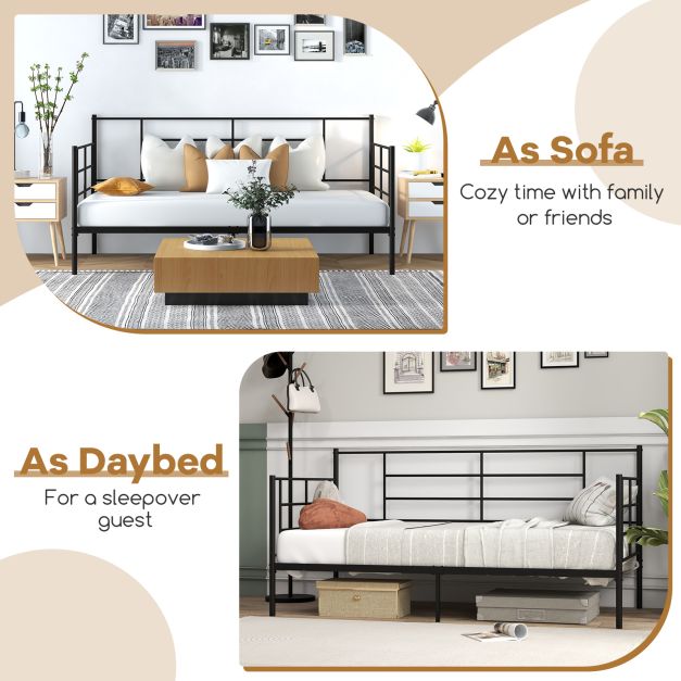 Single Size Daybed with Arms and Back