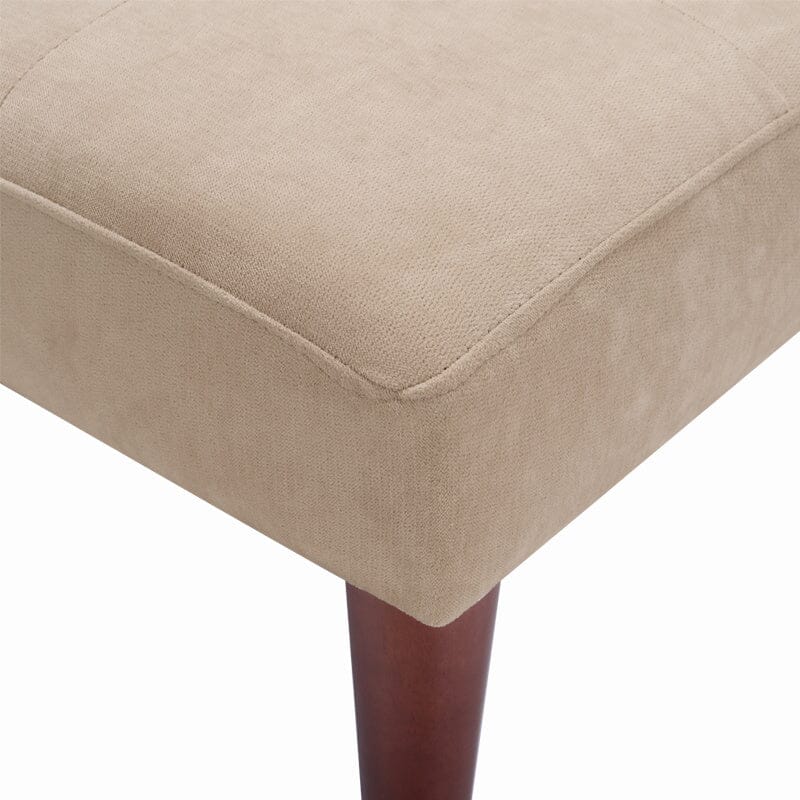 4ft Wide Modern 2 Seater Padded Convertible Sofa Bed with Wooden Legs