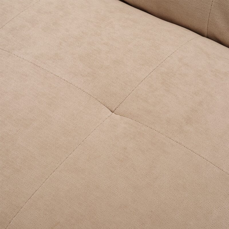 4ft Wide Modern 2 Seater Padded Convertible Sofa Bed with Wooden Legs