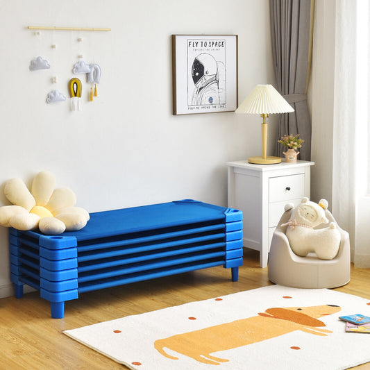 Stackable Kids Nap Cot Bed with Easy Lift Corner