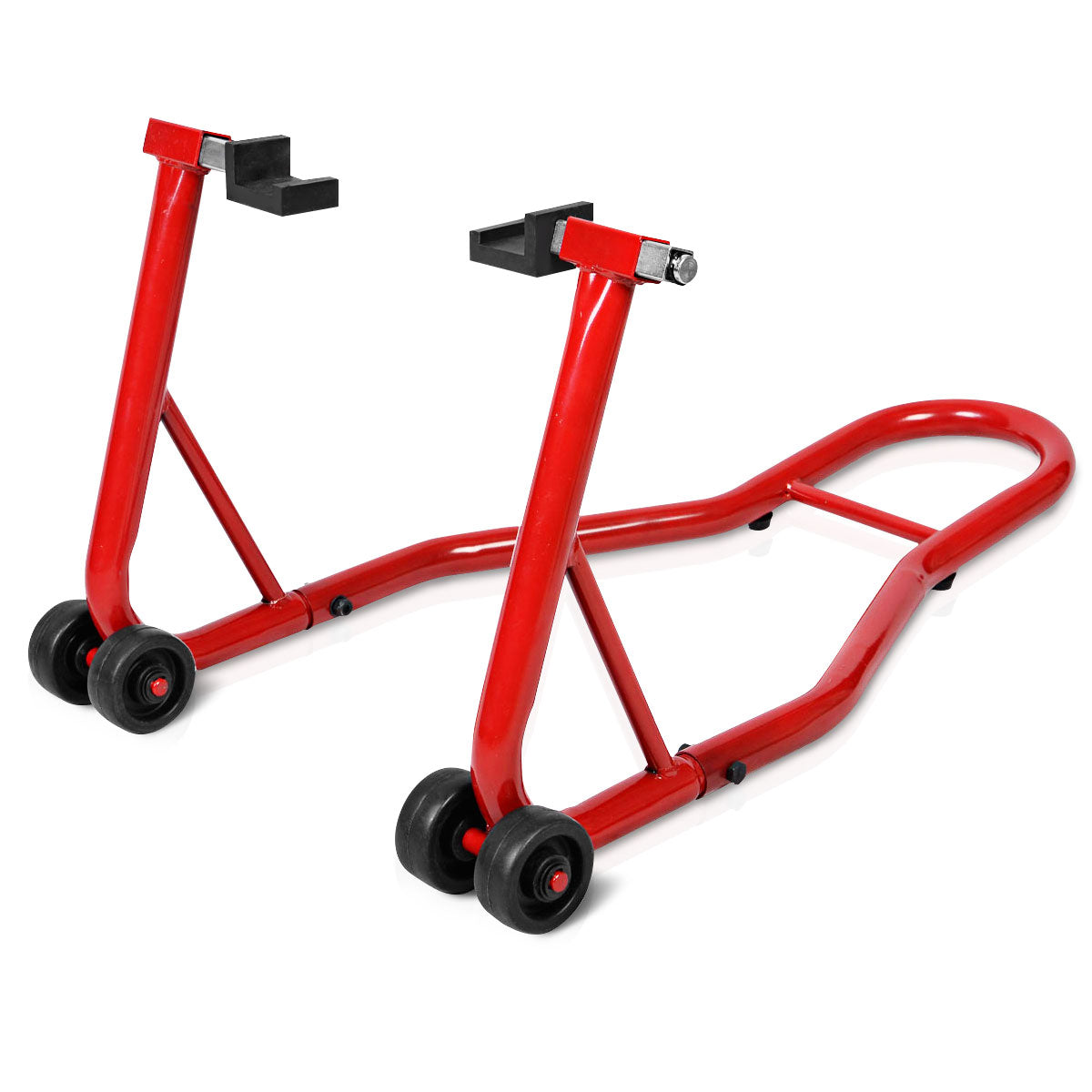 Portable Steel Motorcycle Stand Sport Bike Rear Wheel Lift-Red
