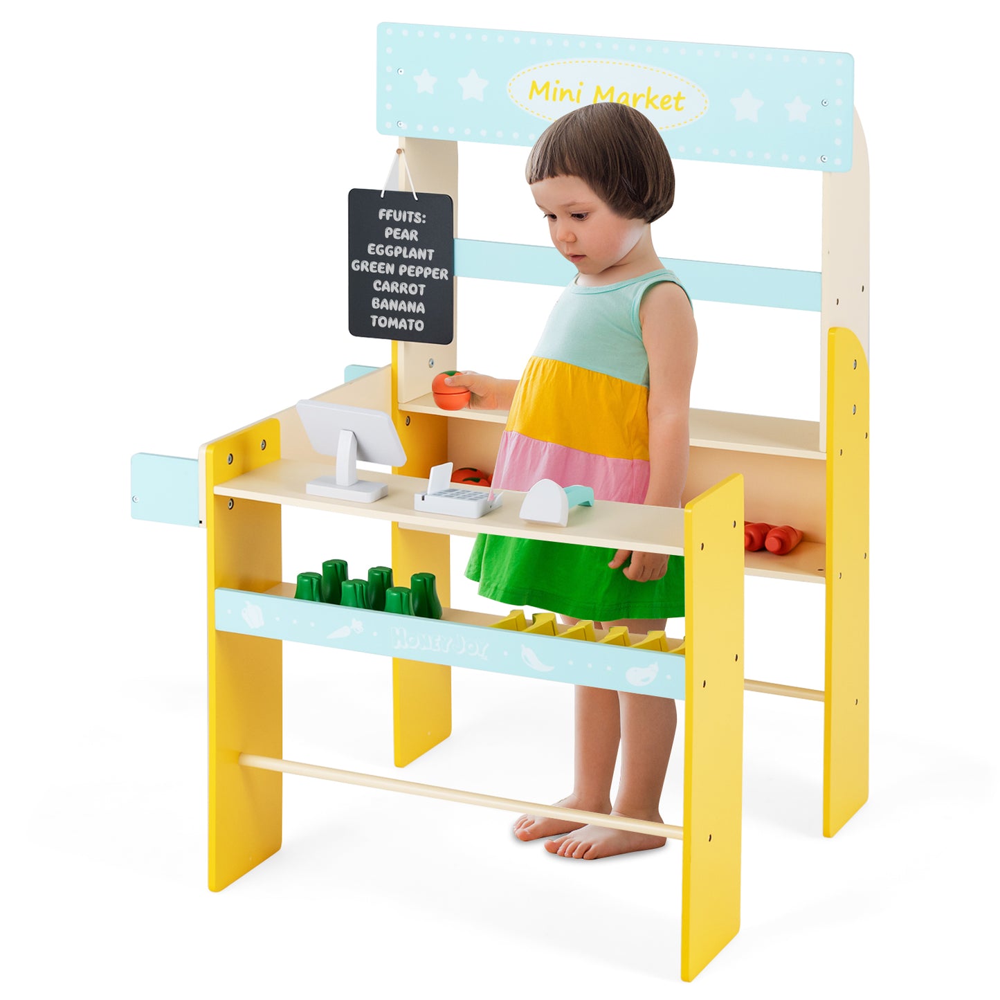 Kid's Pretend Play Grocery Store-Blue