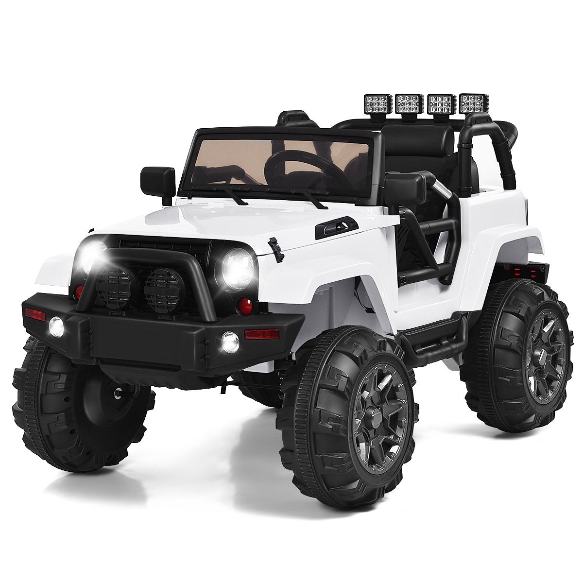 Electric Kids Ride on Car with LED Lights Music and Remote Control