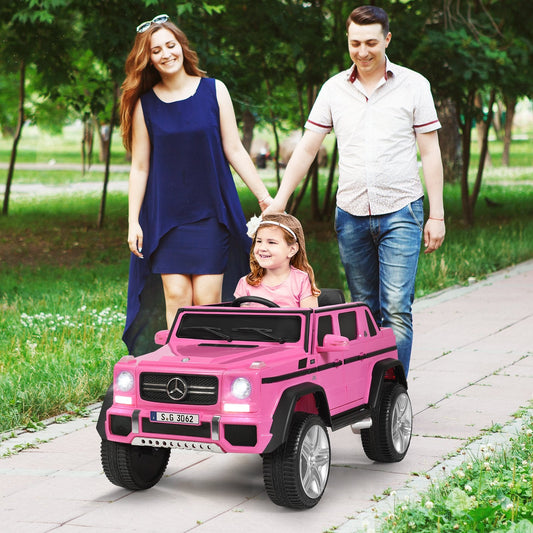12V Electric Kids Ride On Car with 2 Motors and Remote Control-Pink
