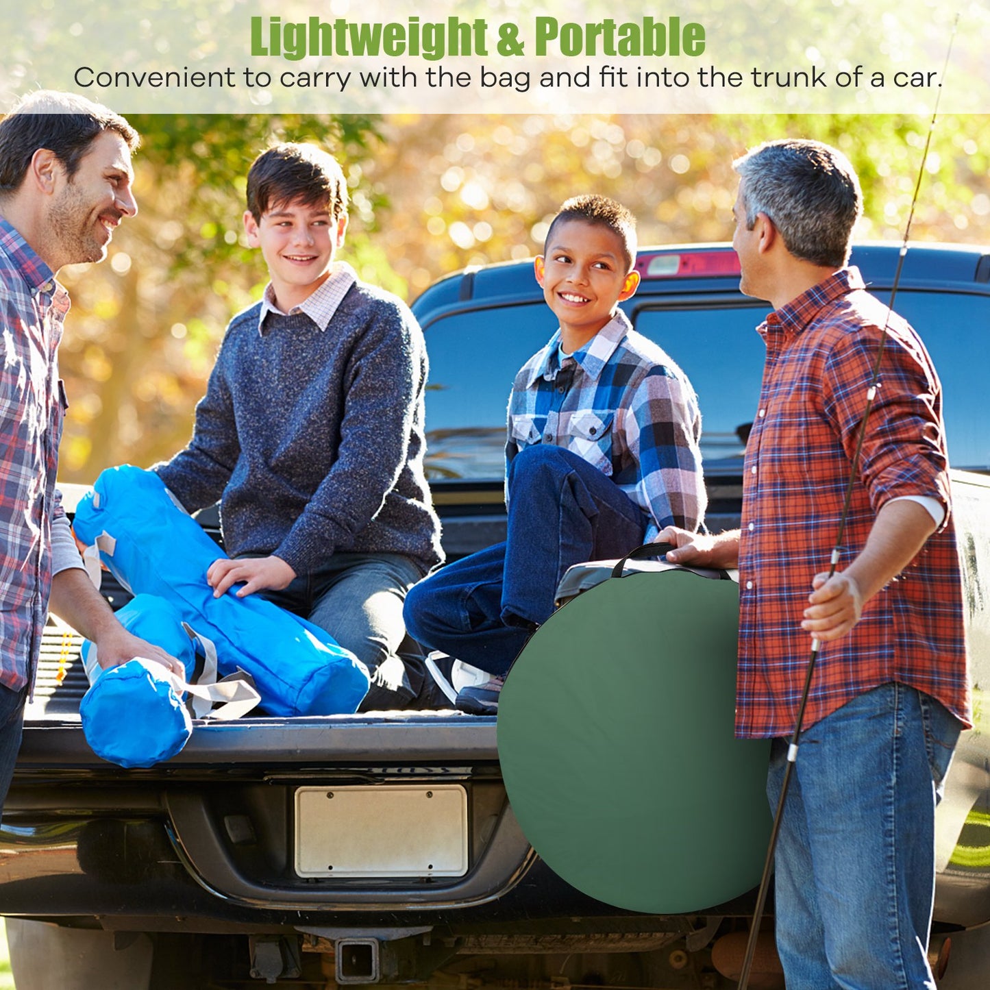 Toilet Shower Changing Beach Camping Tent Room Portable Pop Up Private Travel-Green