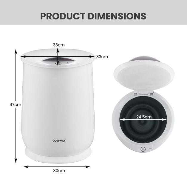 Towel Warmer Bucket Portable Spa Hot Towel Heater-White