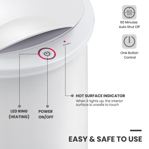 Towel Warmer Bucket Portable Spa Hot Towel Heater-White