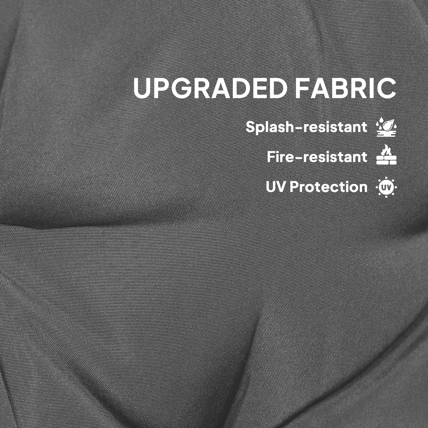 Outsunny Set of Two â60cm Outdoor Cushions - Dark Grey