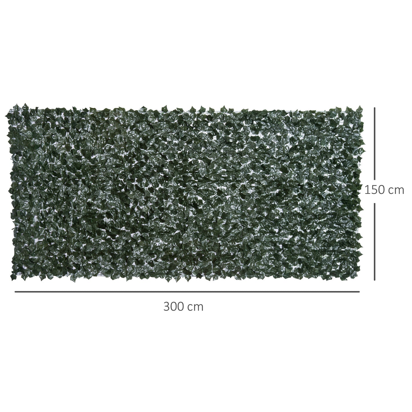 Outsunny 2-częściowy sztuczny żywopłot z liści Panel ogrodzenia prywatności do ogrodu, na zewnątrz, dekoracja wewnętrzna, ciemnozielony, 3M x 1,5M
