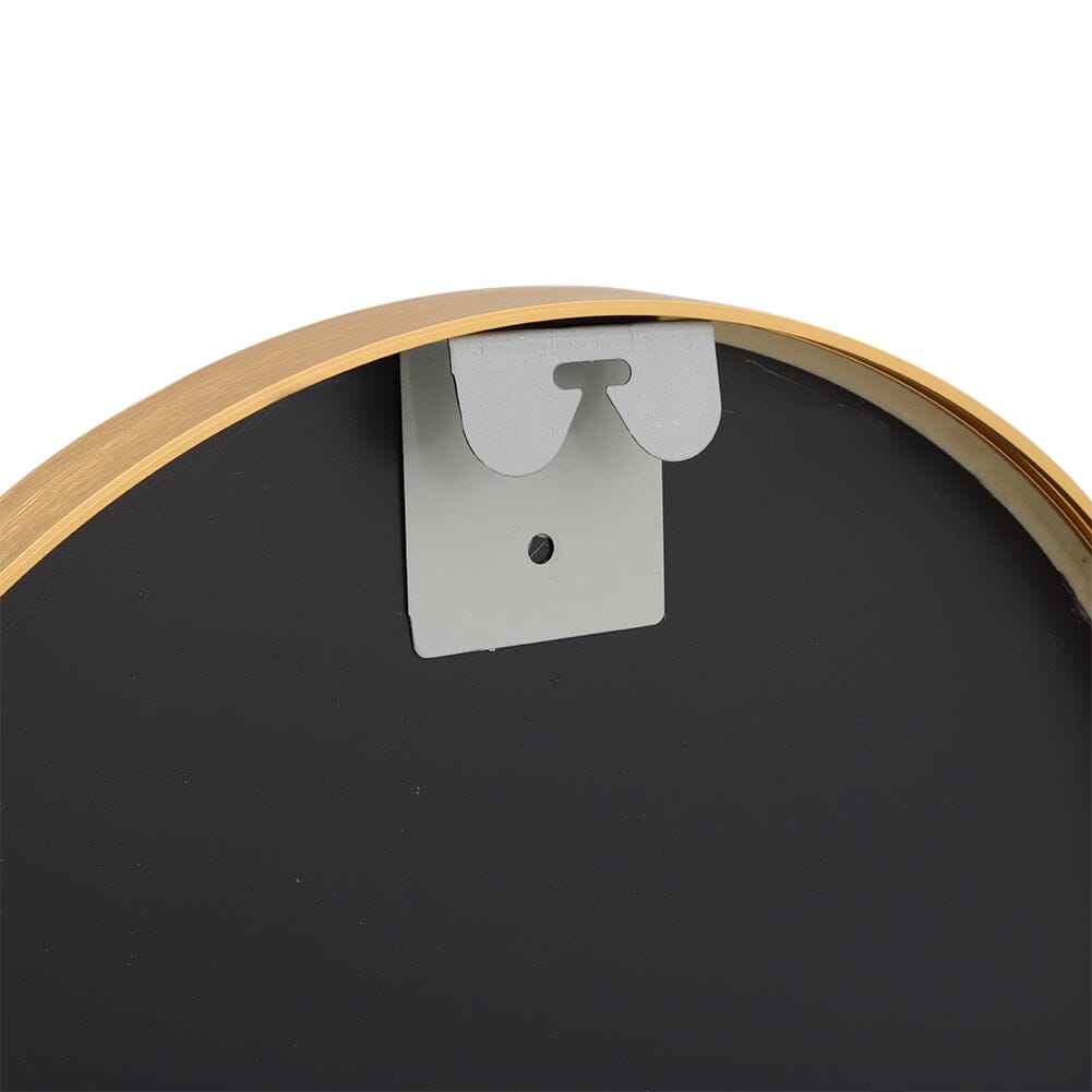 Sleek Contemporary Oval Metal Wall Mirror - Full-Length Design