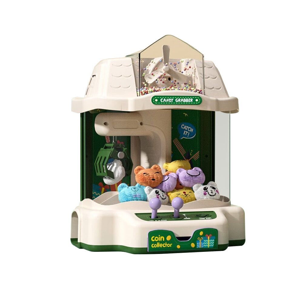 Household Mini Claw Machine with Game Coins-Green