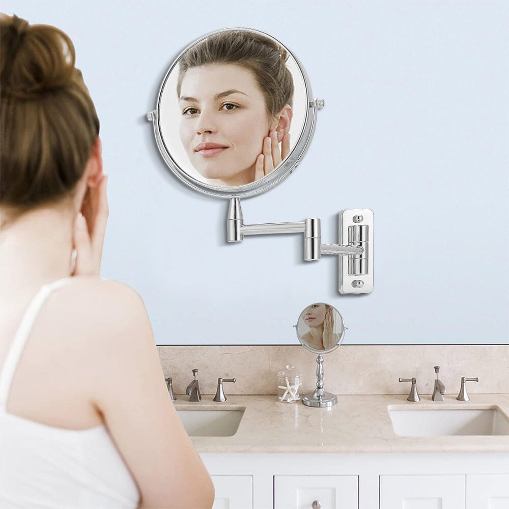 Perforation-Free Telescopic Folding Beauty Mirror