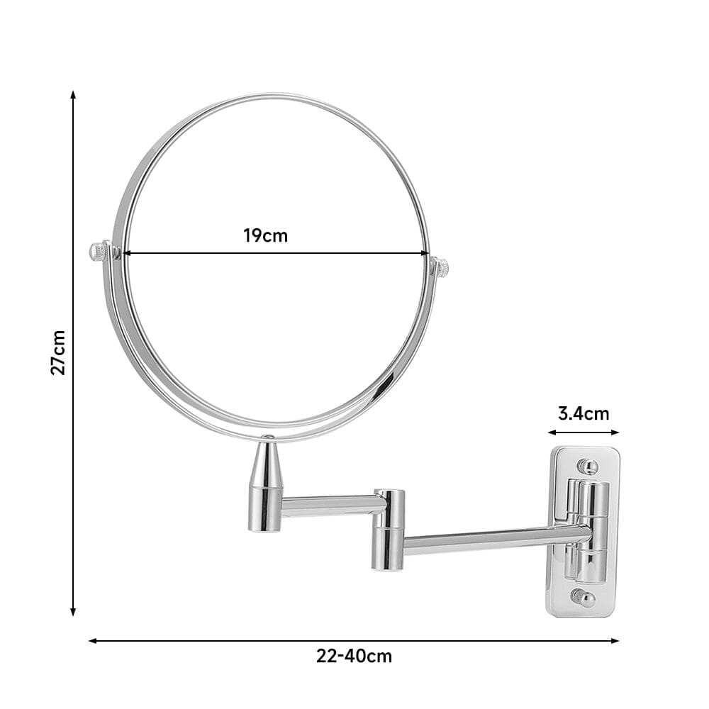 Perforation-Free Telescopic Folding Beauty Mirror