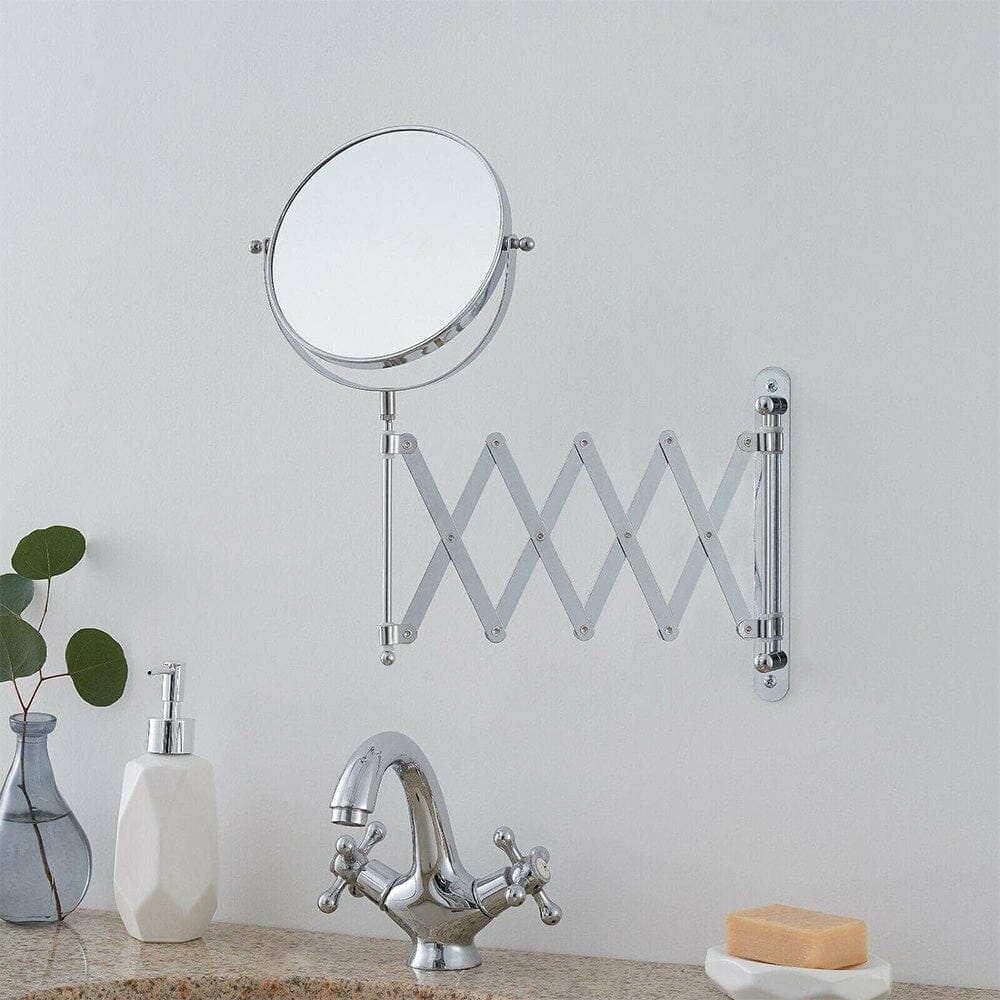 Perforation-Free Telescopic Folding Beauty Mirror