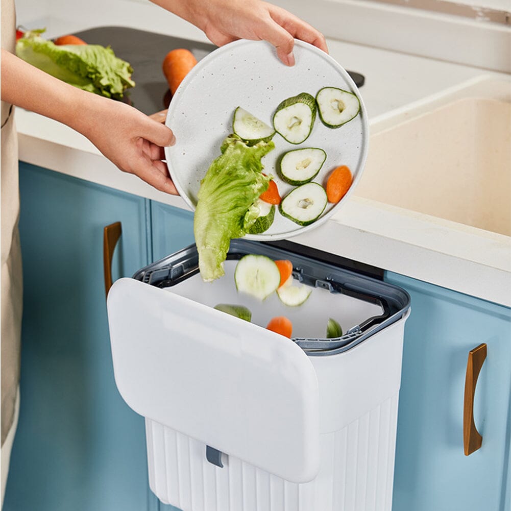 Sleek 9L Hanging Trash Can-Keep Your Space Clean And Tidy