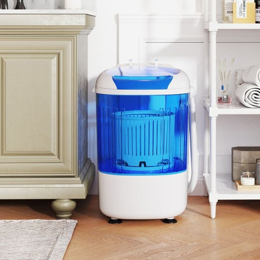 2.5 kg Capacity Portable Mini Washing Machine with Spin Tub and Drain Hose-Blue