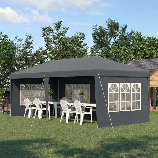 Outsunny Pop-Up Gazebo in Grey, image 2
