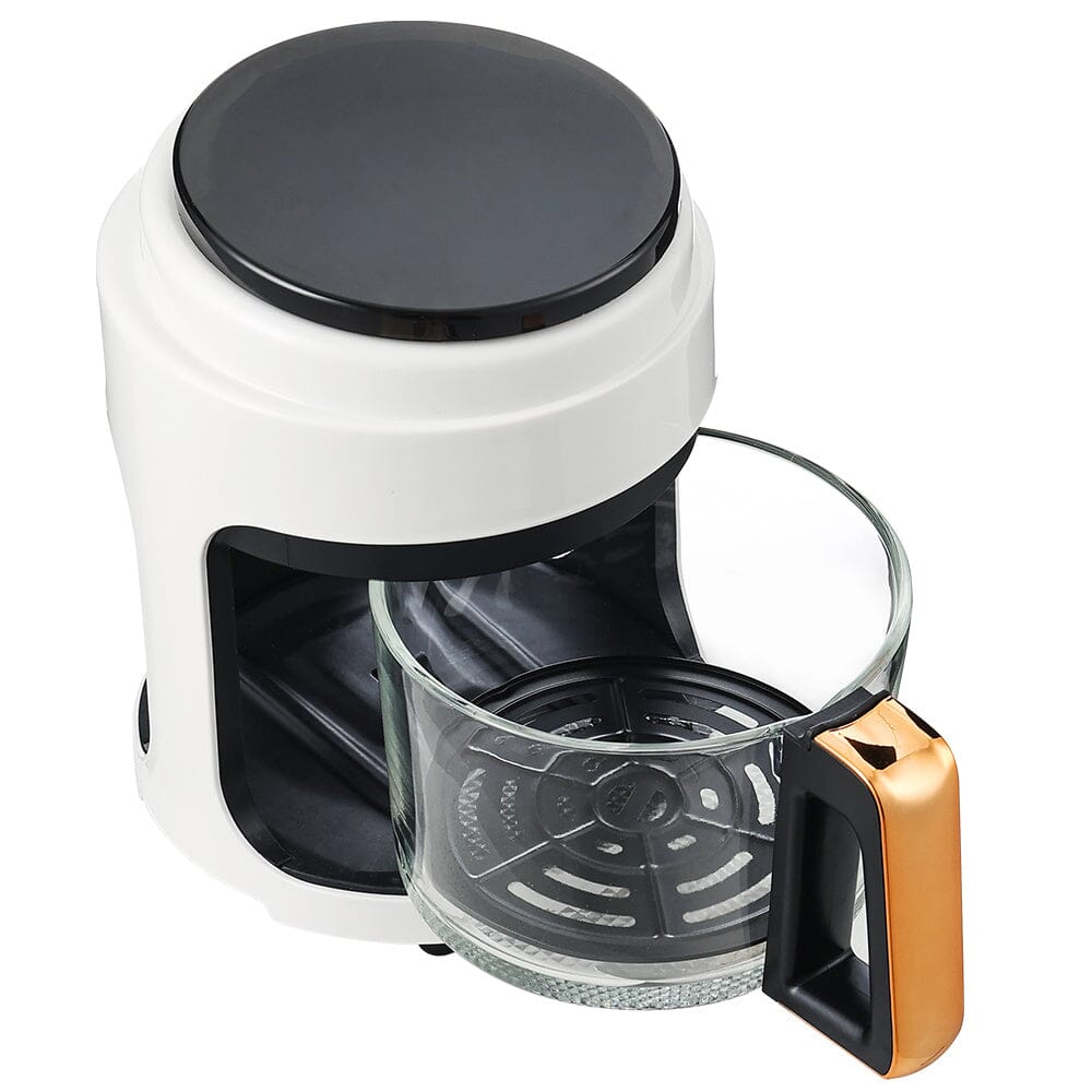 Small 2.2L White/Black Visible Basket Air Fryer