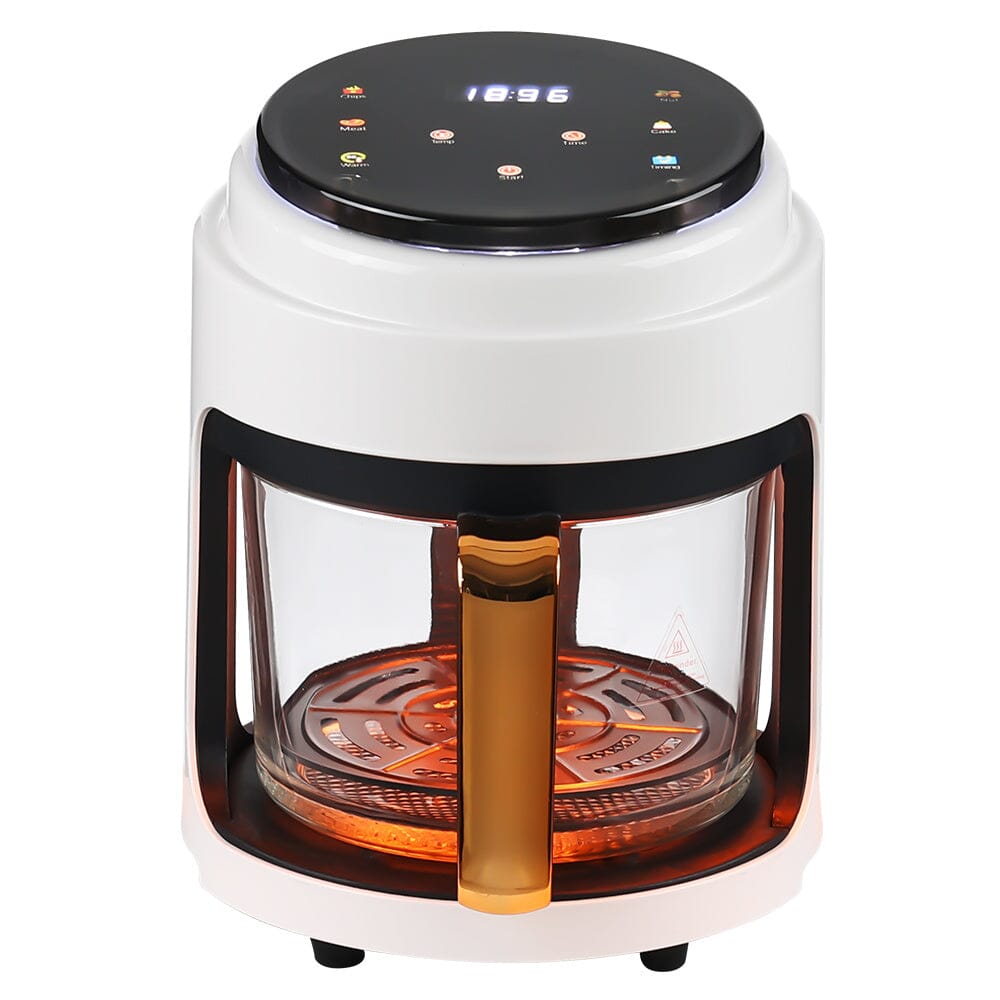 Small 2.2L White/Black Visible Basket Air Fryer