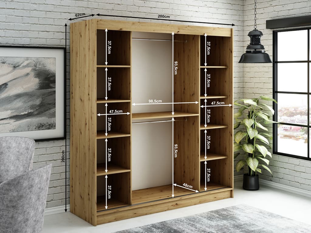 Leto T1 Szafa przesuwna 200 cm
