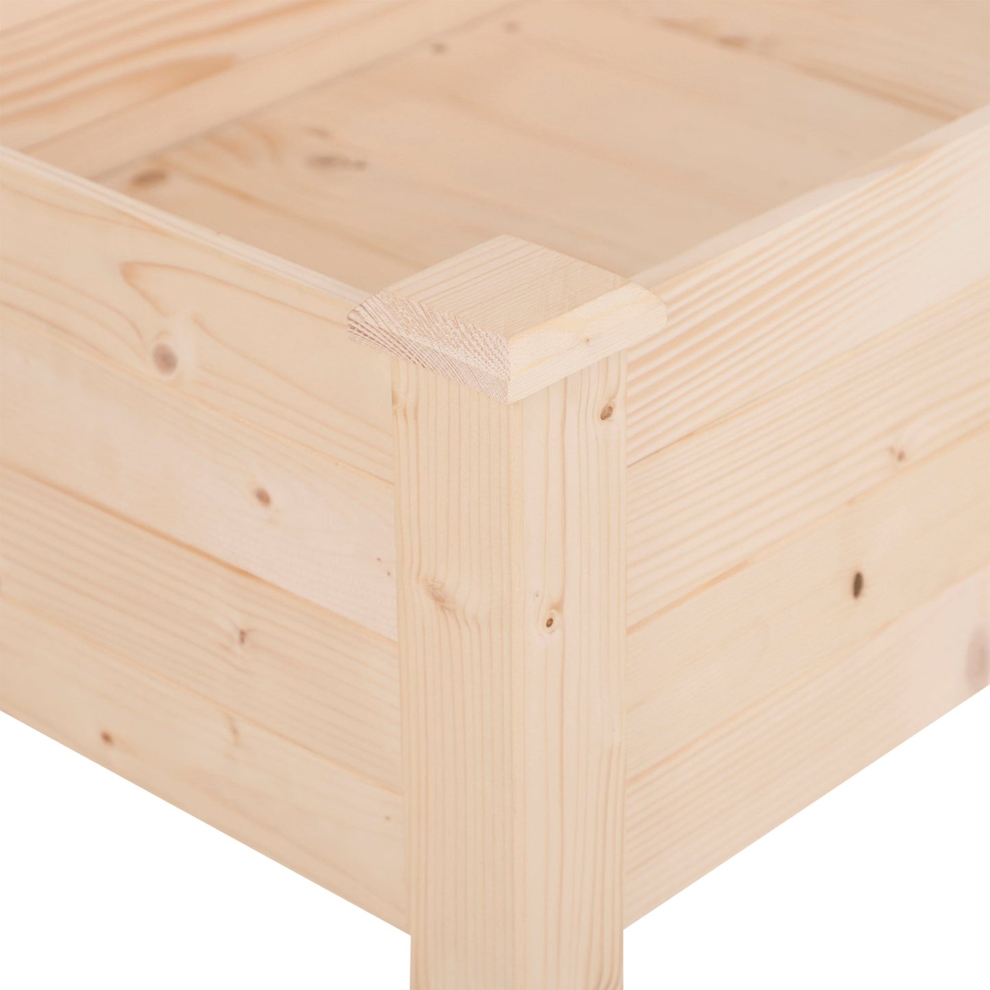 Outsunny Garden Wooden Planters_ Non-Woven Fabric, Rectangular Raised Bed,Fir Wood_Indoor/Outdoor, 122.5Lx56.5Wx76H cm