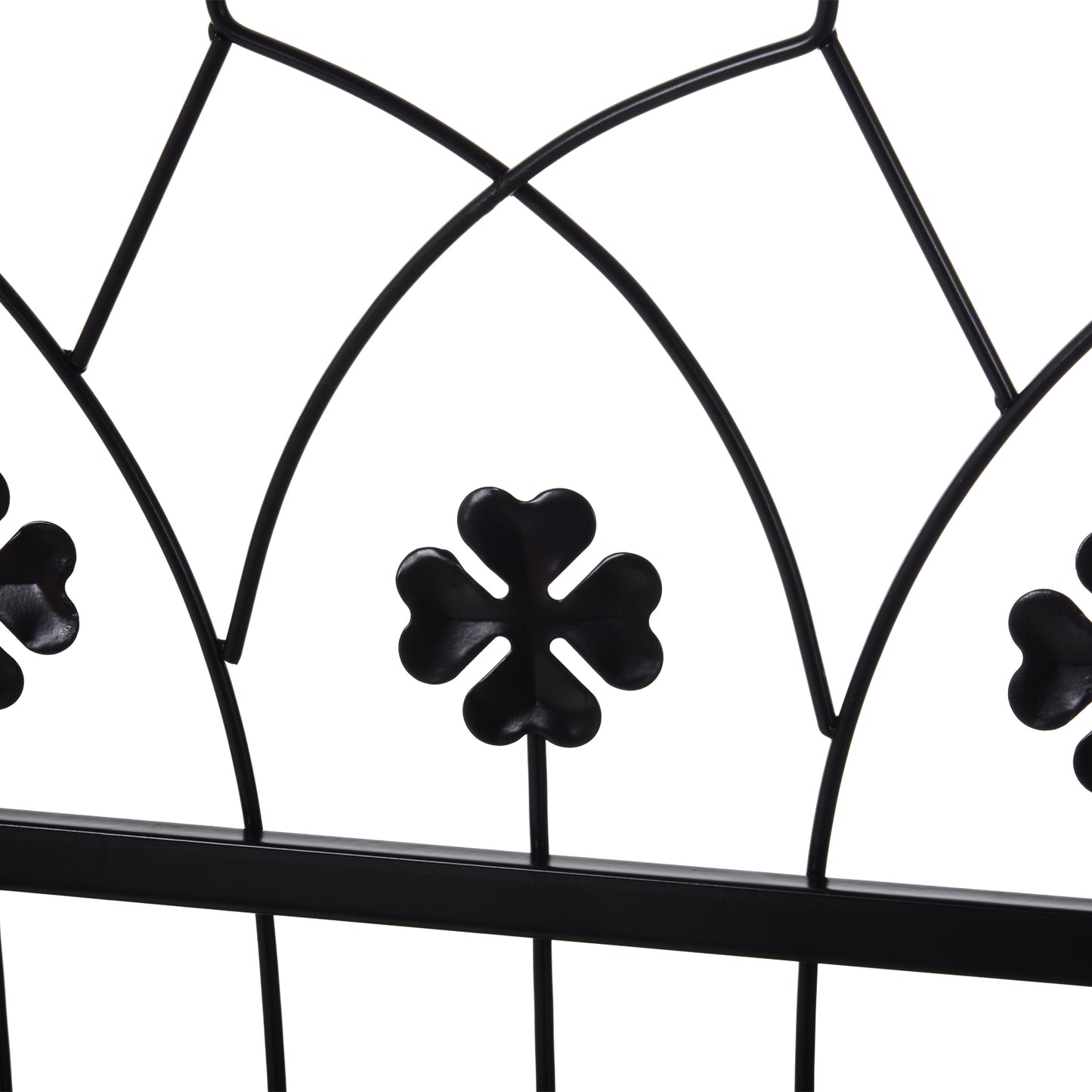 Outsunny Garden Zewnętrzny łuk wejściowy z drzwiami Zewnętrzna dekoracja patio dla róż, kratki, pnącza, 131L x 49W x 200Hcm