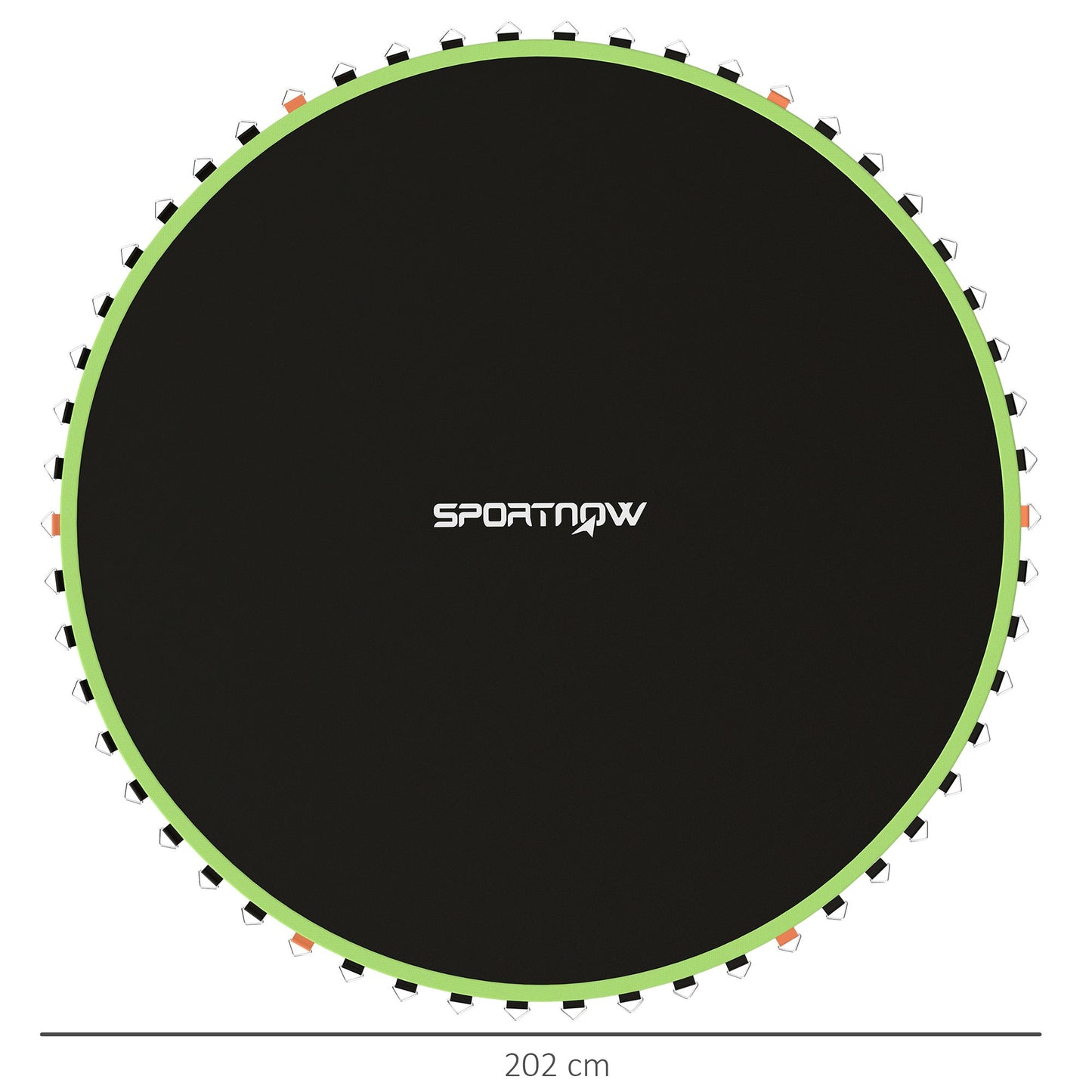 Mata zamienna do trampoliny SPORTNOW z narzędziem do naciągania sprężyn, 42 haki V, do trampoliny 8 stóp ze sprężynami 14 cm, kolor zielony