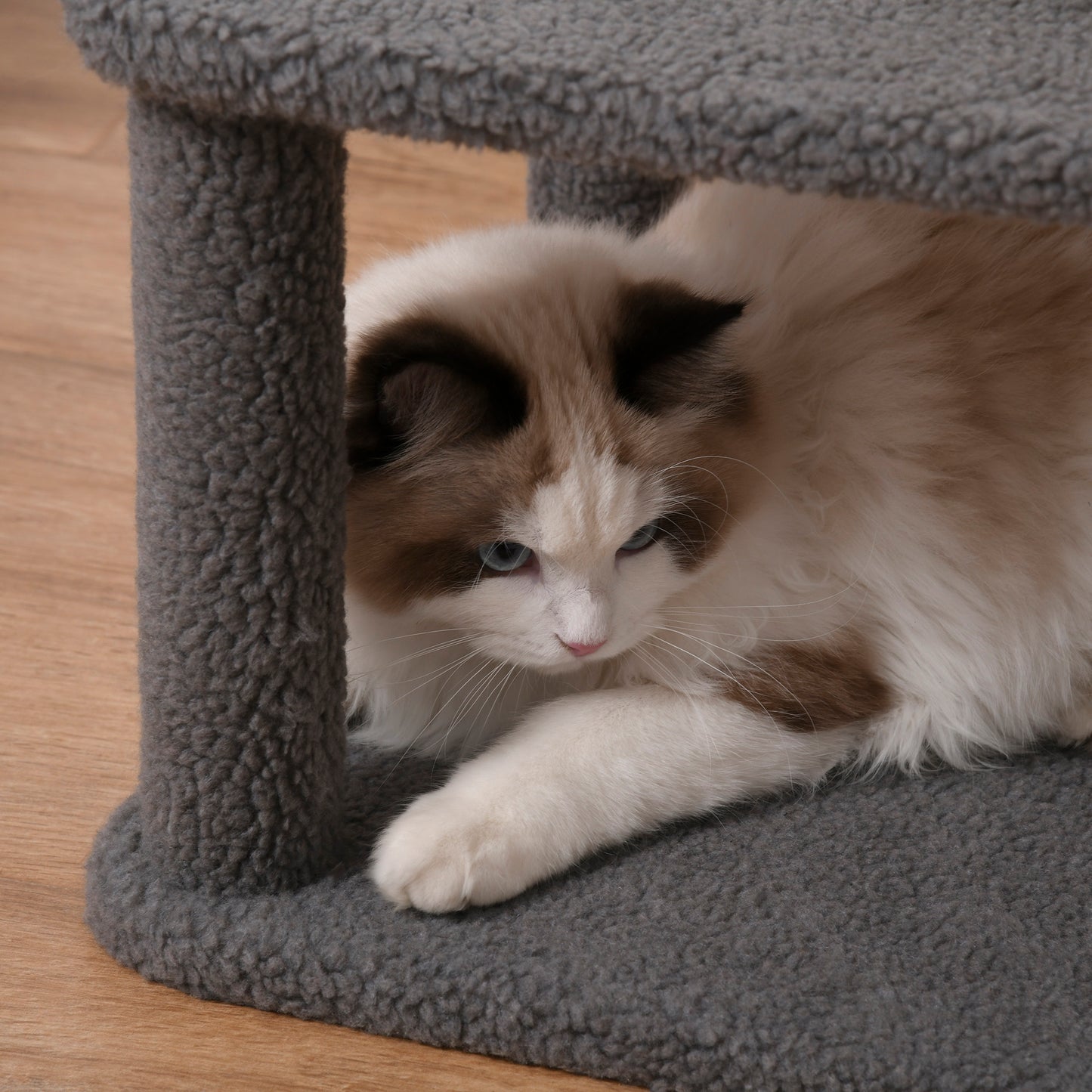 PawHut 96cm Cat Tree for Indoor Cats Kitten Tower Multi level Activity Center Pet Furniture with Sisal Scratching Post Condo Removable Cover Grey
