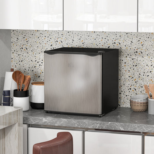 HOMCOM 35L Mini Freezer, -24℃ to -14℃ Temperature - Silver Tone