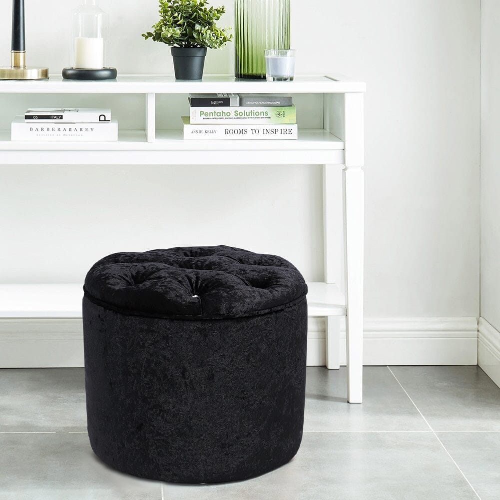 Rheinland Black Footstool