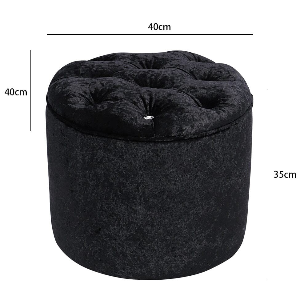 Rheinland Black Footstool