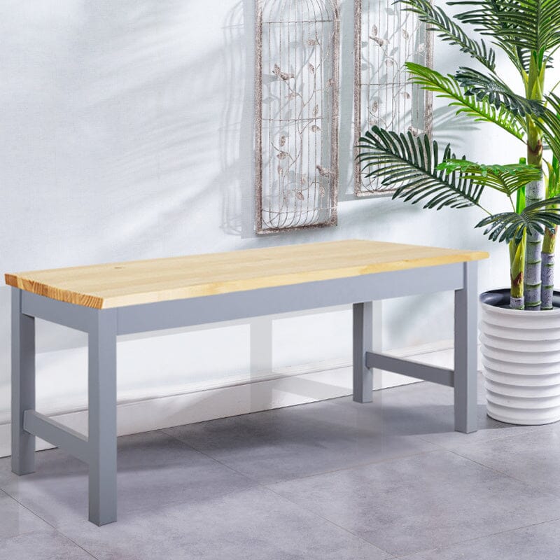 Natural Solid Pine Wood Bench