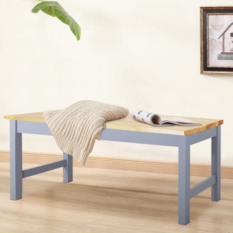 Natural Solid Pine Wood Bench
