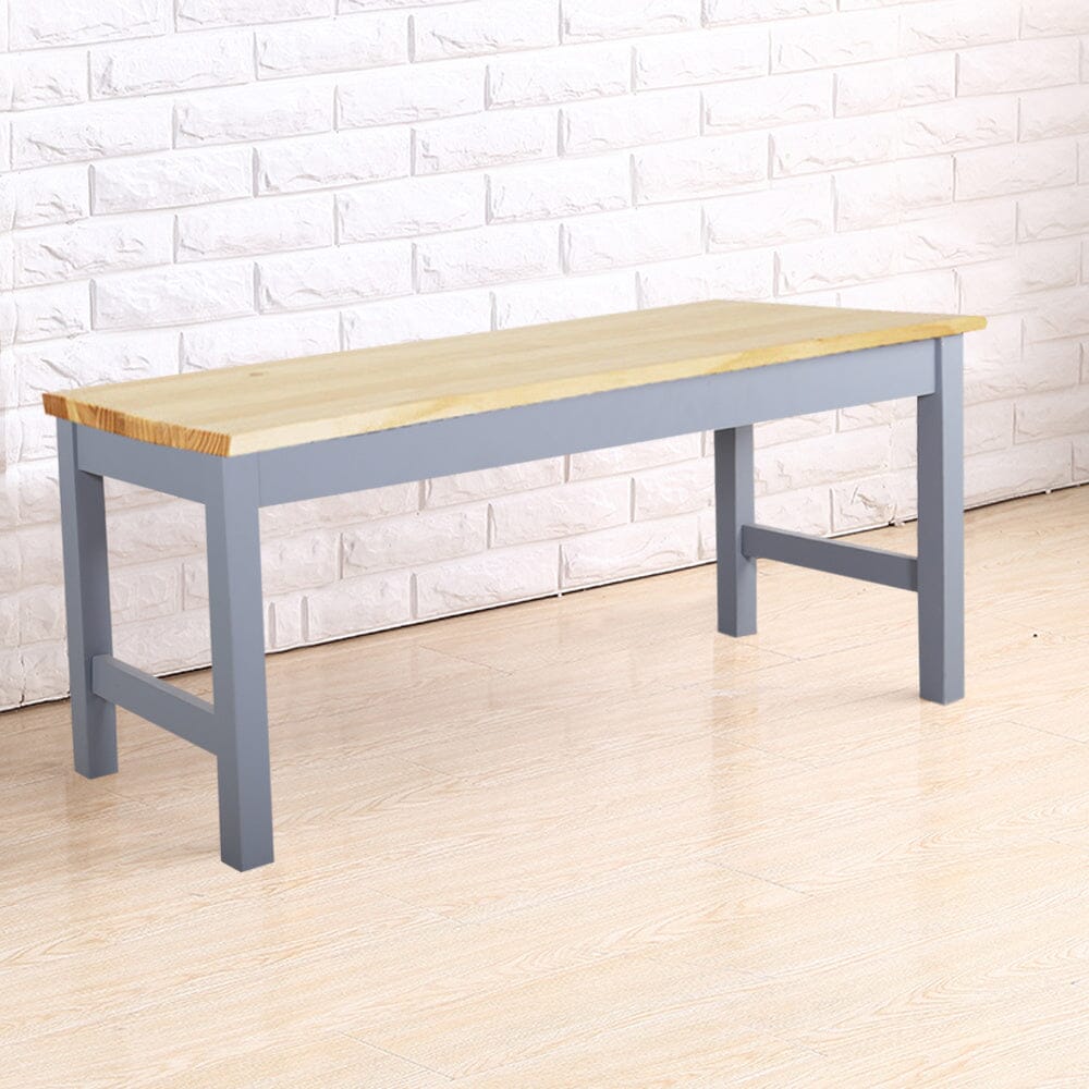 Natural Solid Pine Wood Bench