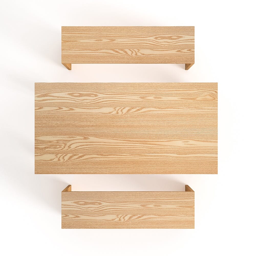 2 Benches Nesting Style Kitchen Coffee Set Space Saving