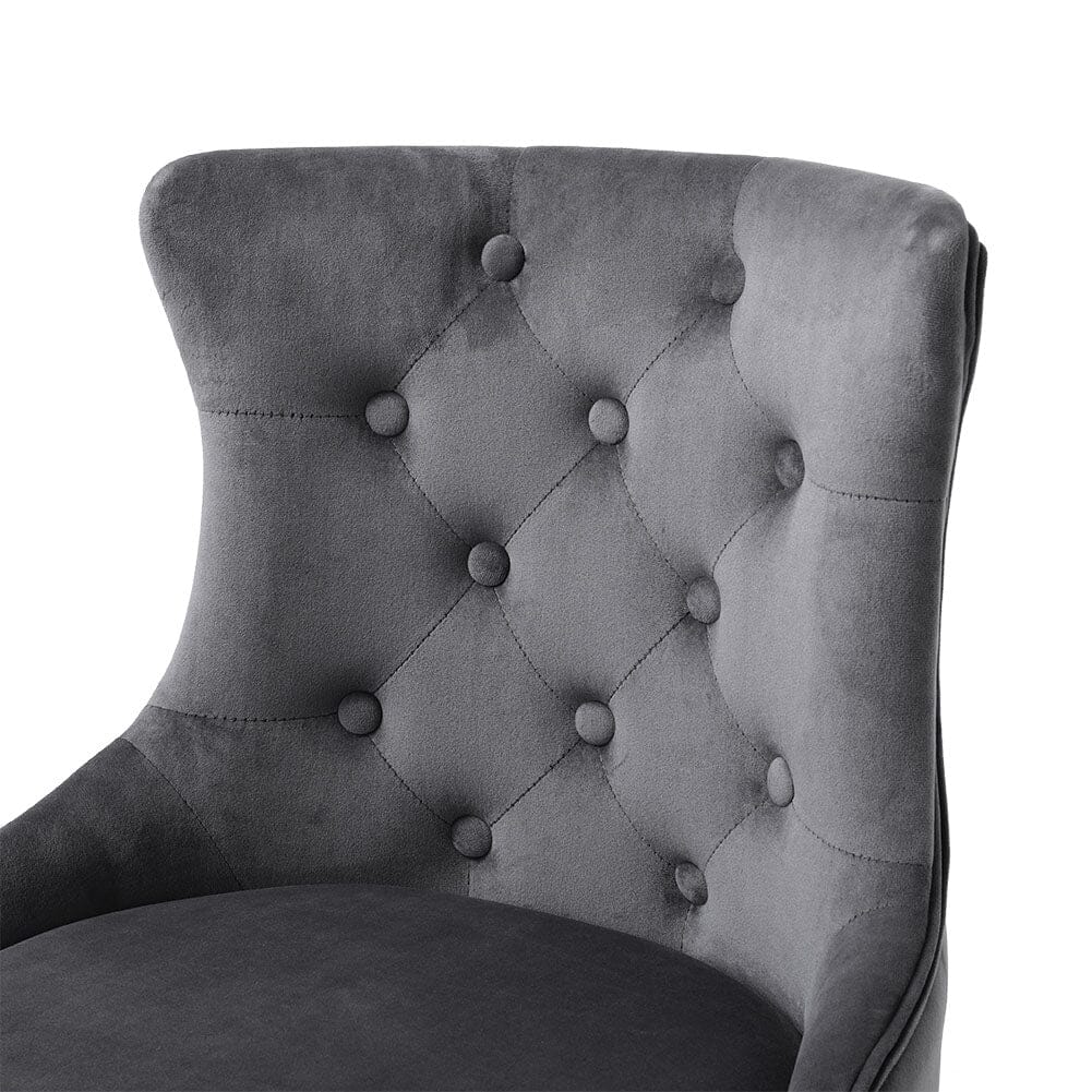 Swivel Velvet Barstool with Ajustable Lift Height