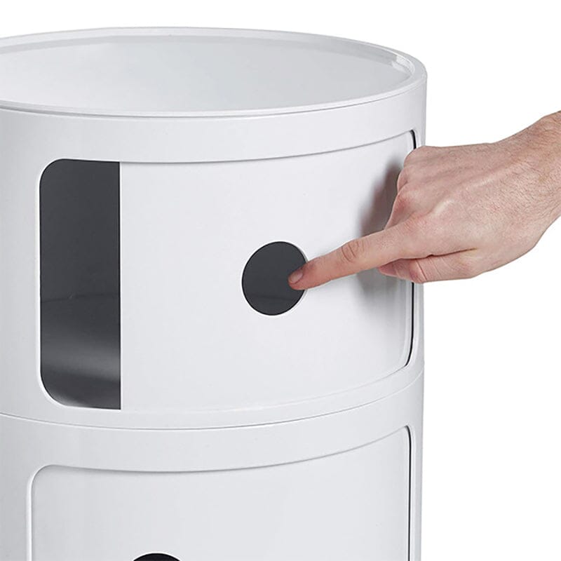 Componibili Round Storage Unit with 2 Drawers