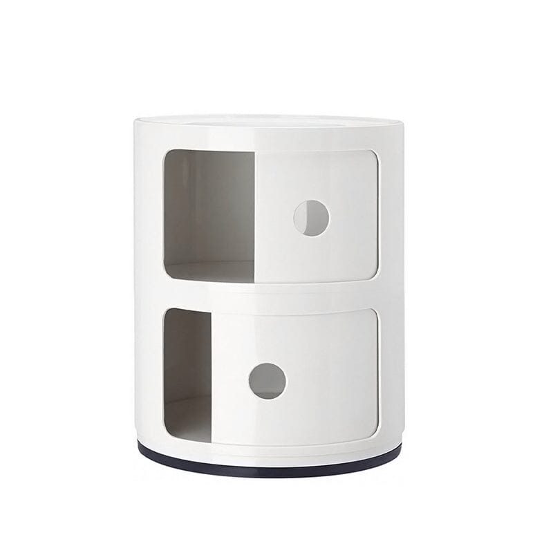 Componibili Round Storage Unit with 2 Drawers